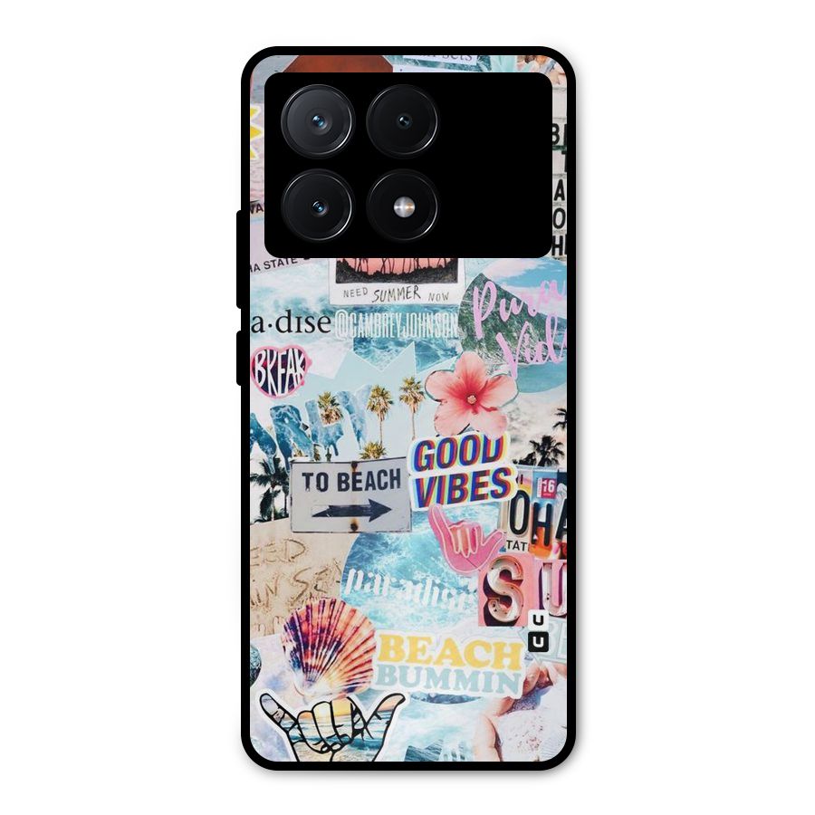 Beaching Life Metal Back Case for Poco X6 Pro