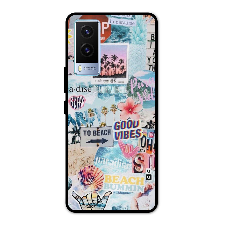 Beaching Life Metal Back Case for Vivo V21e 5G