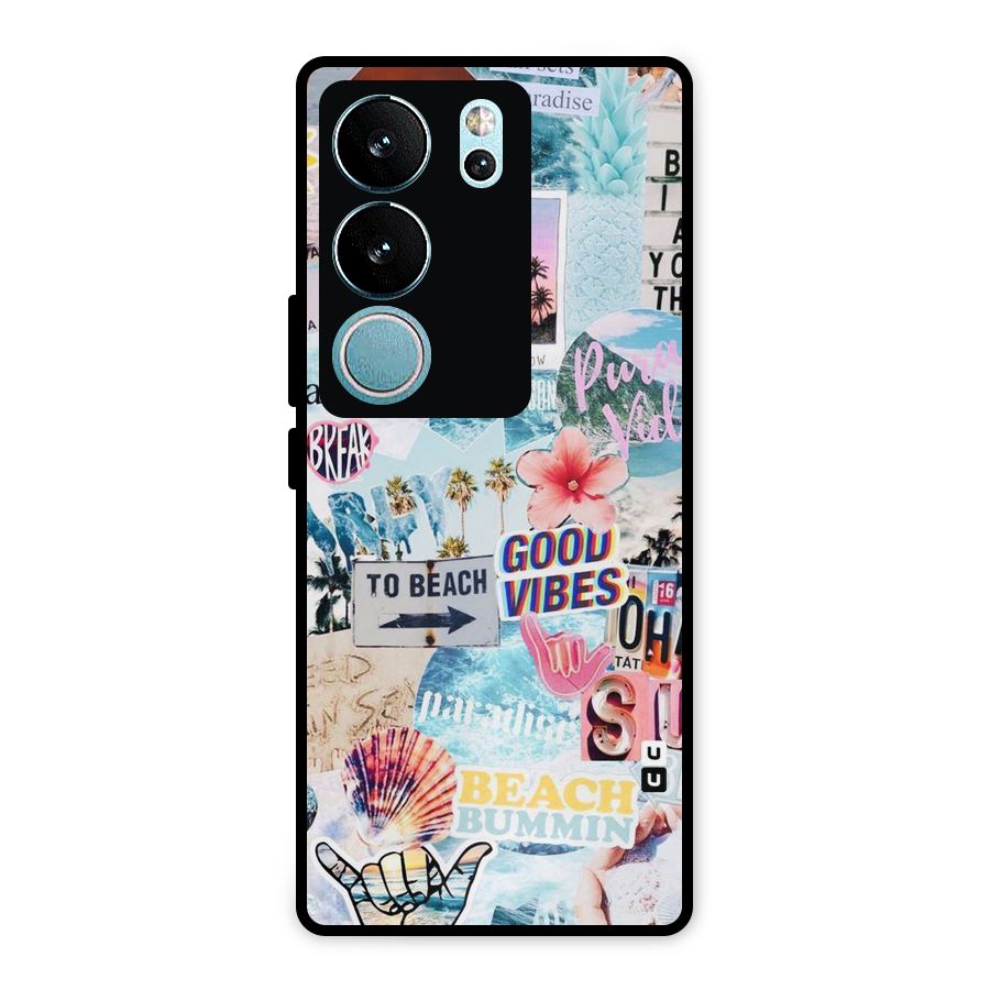 Beaching Life Metal Back Case for Vivo V29 Pro