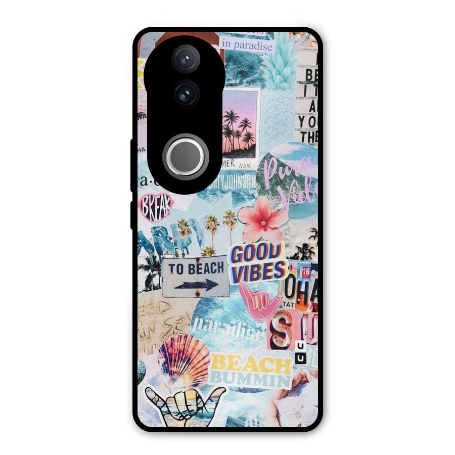Beaching Life Metal Back Case for Vivo V50e