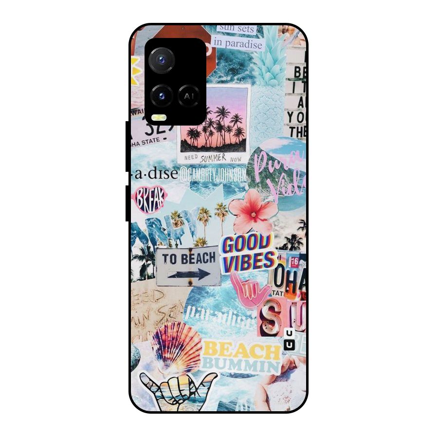 Beaching Life Metal Back Case for Vivo Y21A