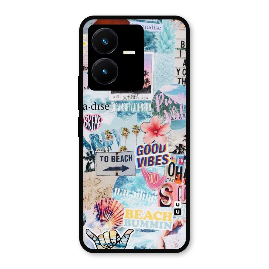 Beaching Life Metal Back Case for Vivo Y22