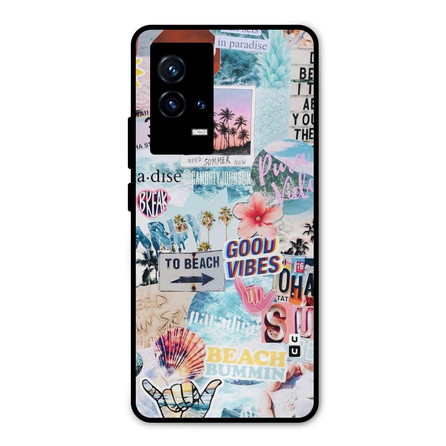 Beaching Life Metal Back Case for iQOO 9 5G