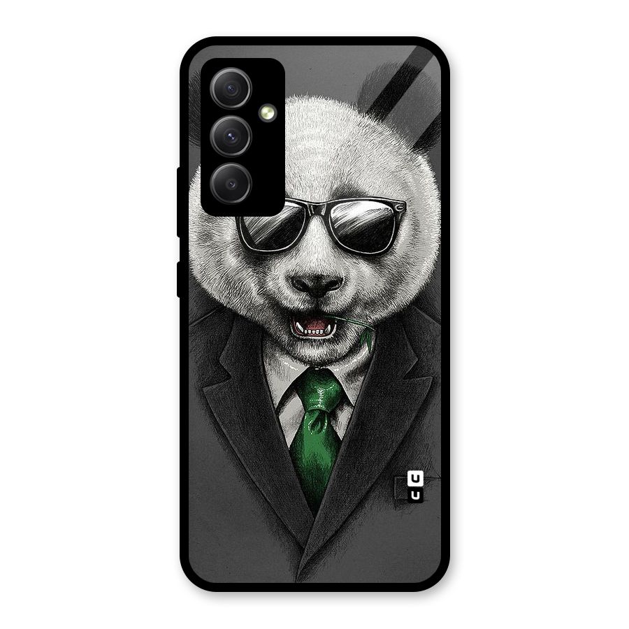 Bear Face Glass Back Case for Galaxy A34