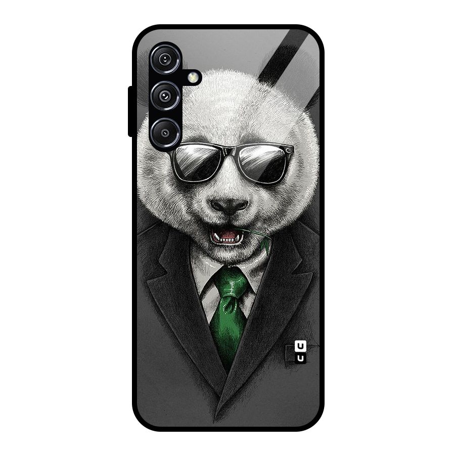 Bear Face Glass Back Case for Galaxy M34 5G
