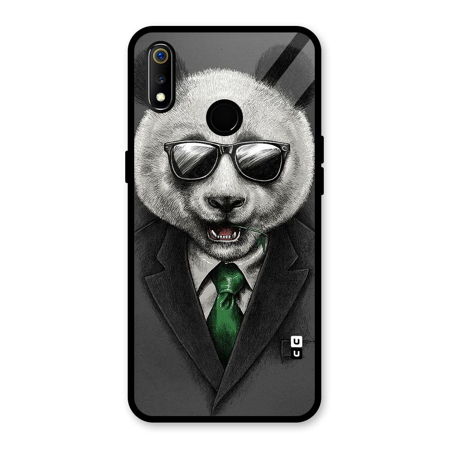 Bear Face Glass Back Case for Realme 3