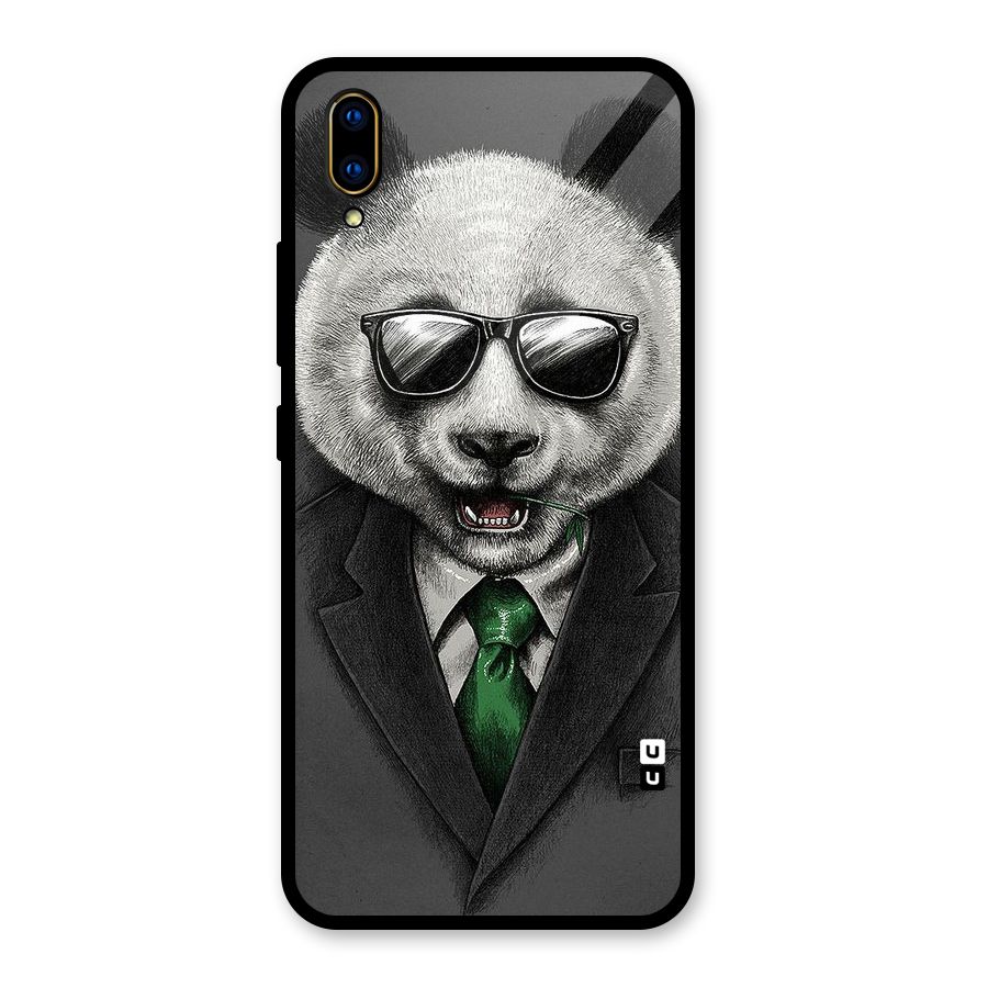 Bear Face Glass Back Case for Vivo V11 Pro