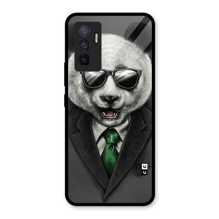 Bear Face Glass Back Case for Vivo V23e