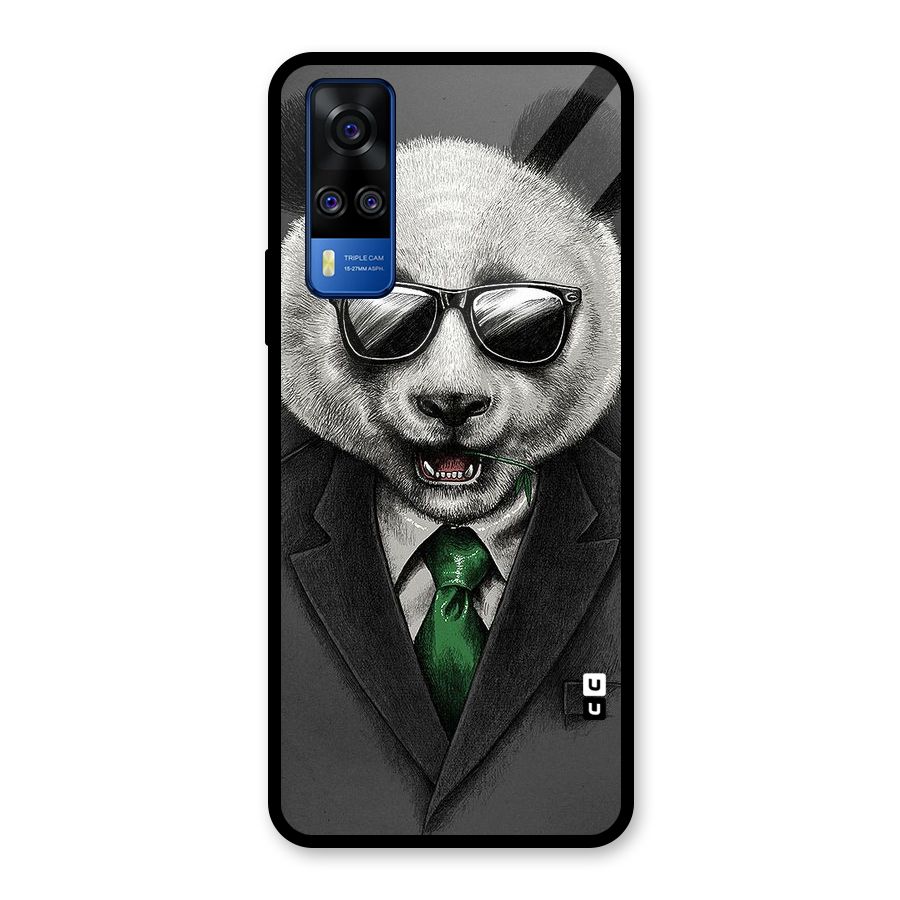Bear Face Glass Back Case for Vivo Y31