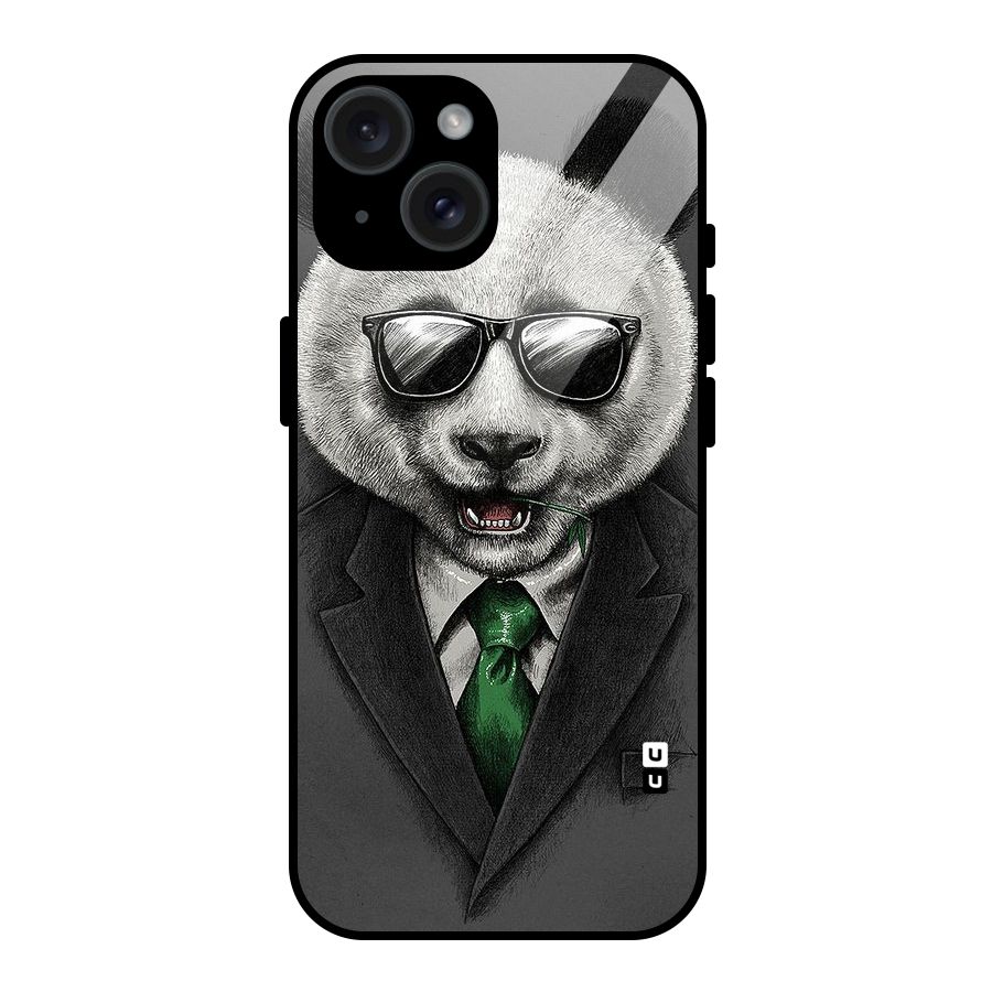 Bear Face Glass Back Case for iPhone 15