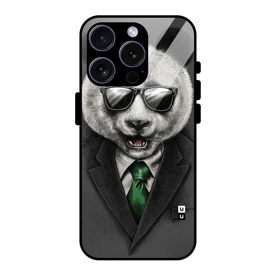 Bear Face Glass Back Case for iPhone 15 Pro