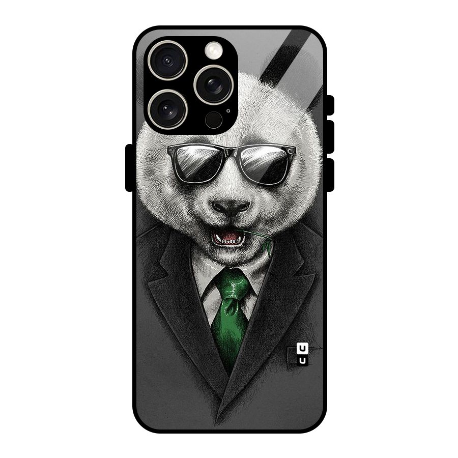 Bear Face Glass Back Case for iPhone 15 Pro Max