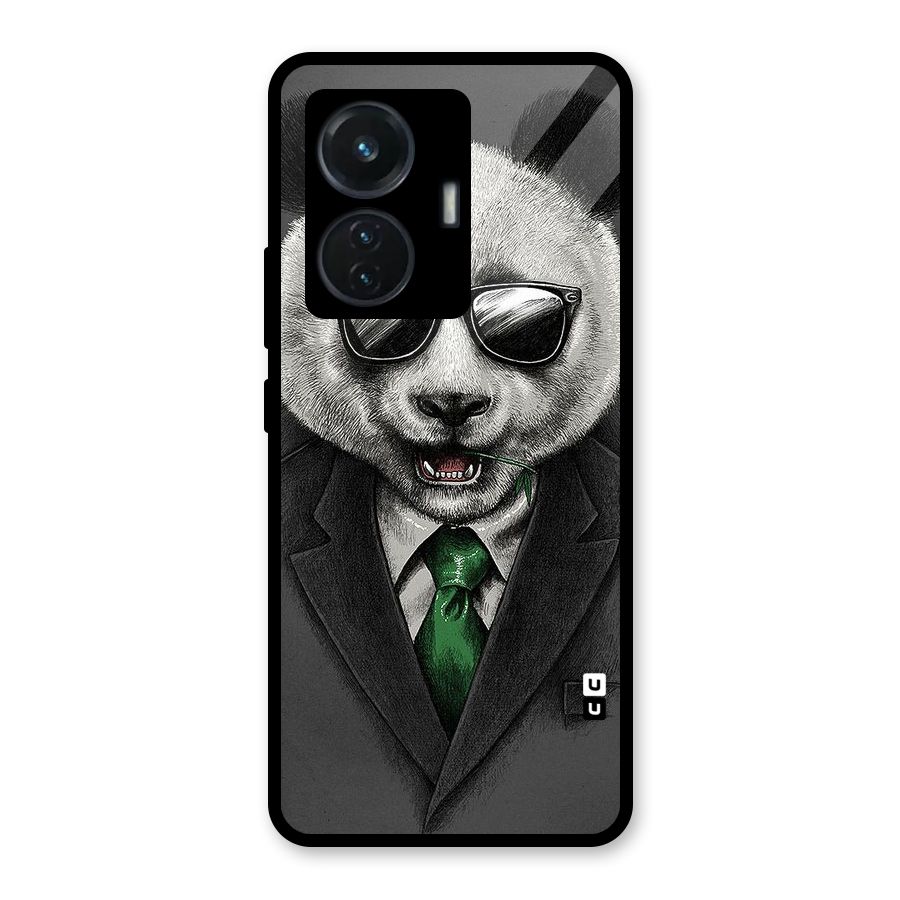 Bear Face Glass Back Case for iQOO Z6 44W
