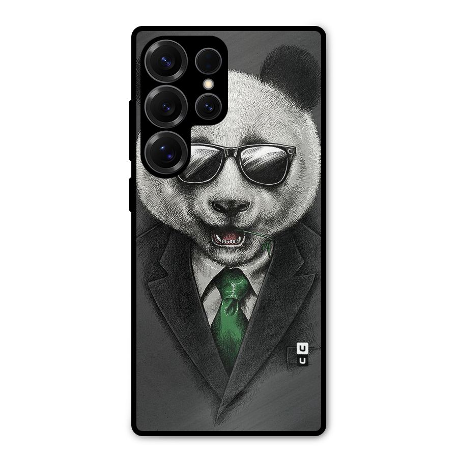 Bear Face Metal Back Case for Galaxy S25 Ultra