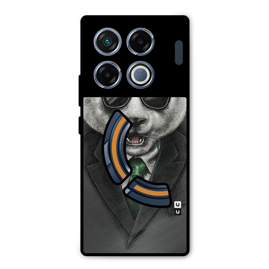Bear Face Metal Back Case for Infinix GT 20 Pro