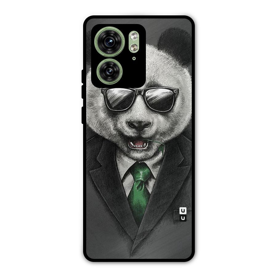 Bear Face Metal Back Case for Motorola Edge 40 5G