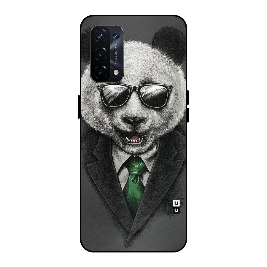 Bear Face Metal Back Case for Oppo A74 5G