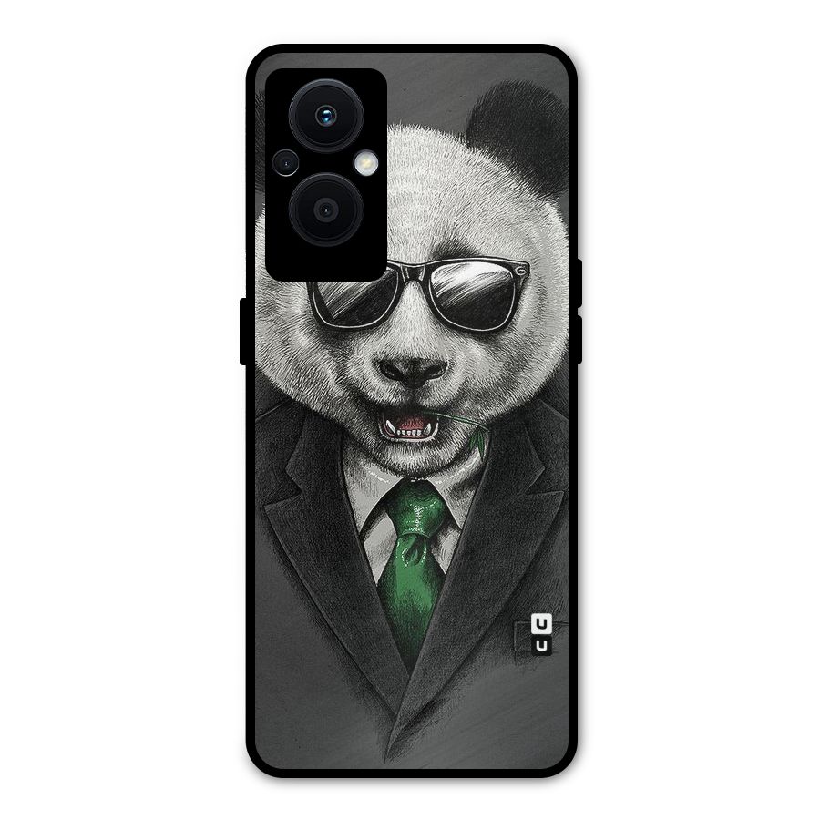 Bear Face Metal Back Case for Oppo F21s Pro 5G