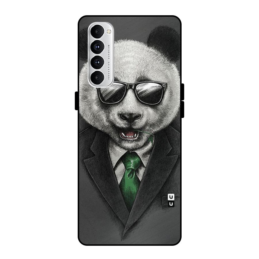 Bear Face Metal Back Case for Oppo Reno4 Pro