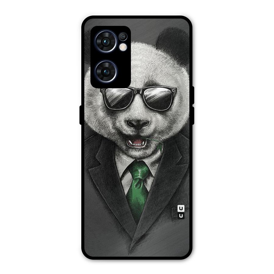 Bear Face Metal Back Case for Oppo Reno7 5G
