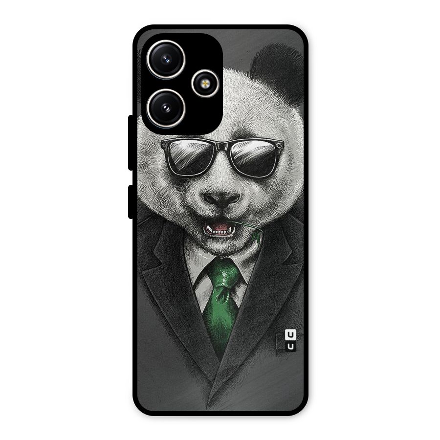 Bear Face Metal Back Case for Poco M6 Pro