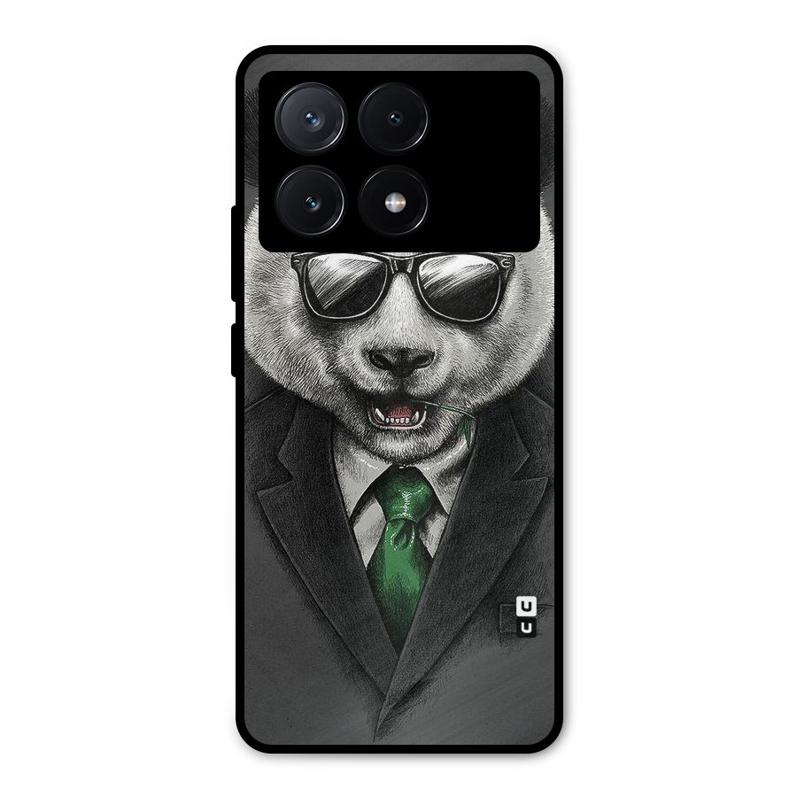 Bear Face Metal Back Case for Poco X6 Pro