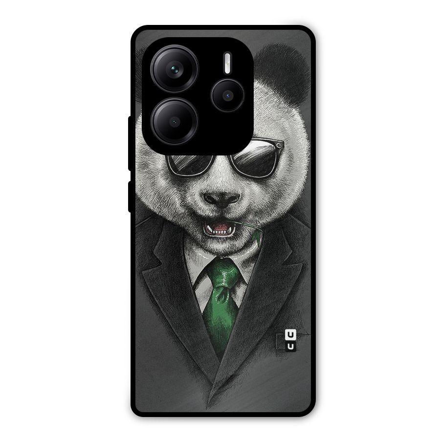 Bear Face Metal Back Case for Redmi Note 14 5G