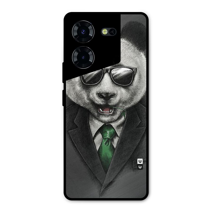 Bear Face Metal Back Case for Tecno Pova 5 Pro 5G