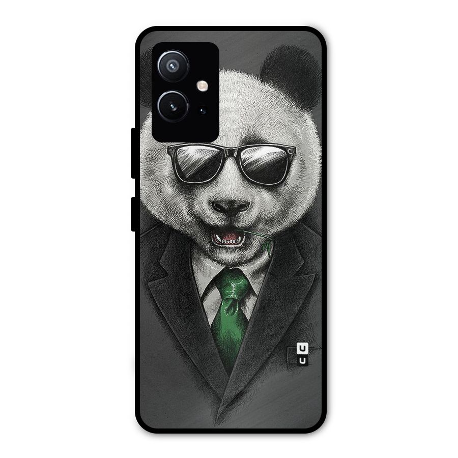 Bear Face Metal Back Case for Vivo T1 5G