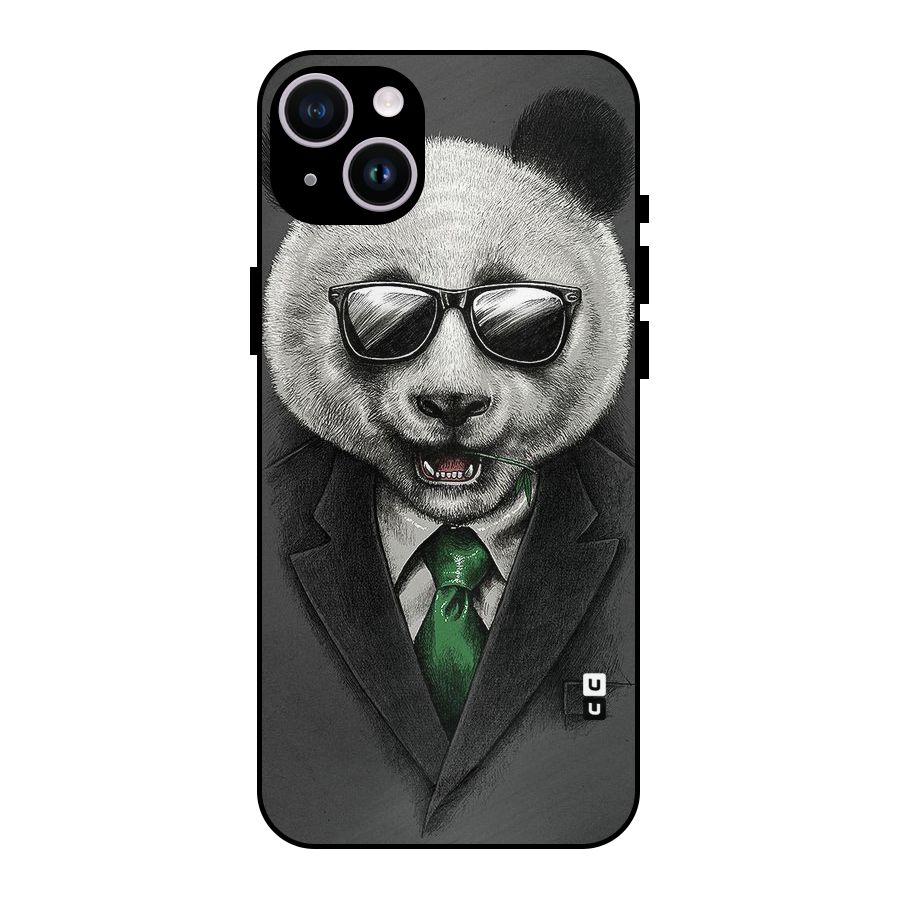 Bear Face Metal Back Case for iPhone 14 Plus