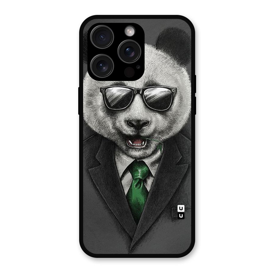 Bear Face Metal Back Case for iPhone 15 Pro Max