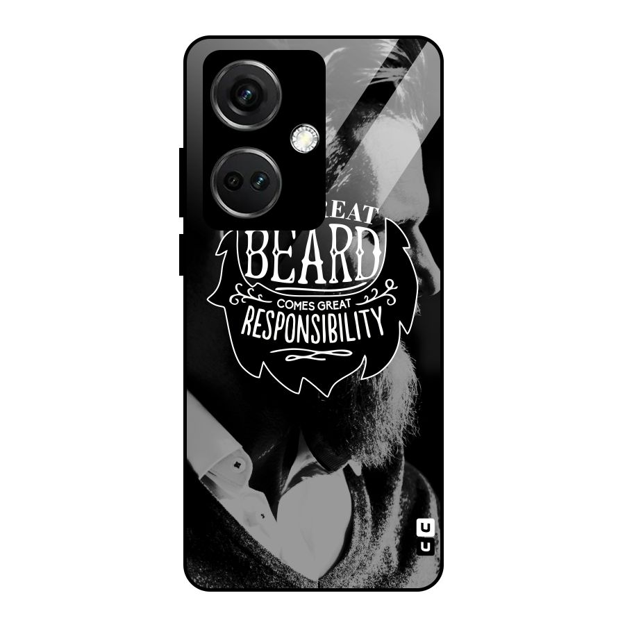 Beard Responsibility Quote Glass Back Case for OnePlus Nord CE 3 5G