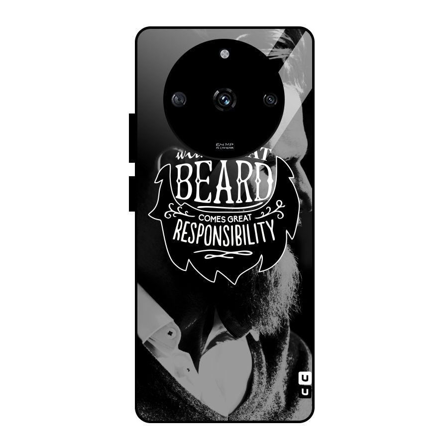 Beard Responsibility Quote Glass Back Case for Realme Narzo 60 5G