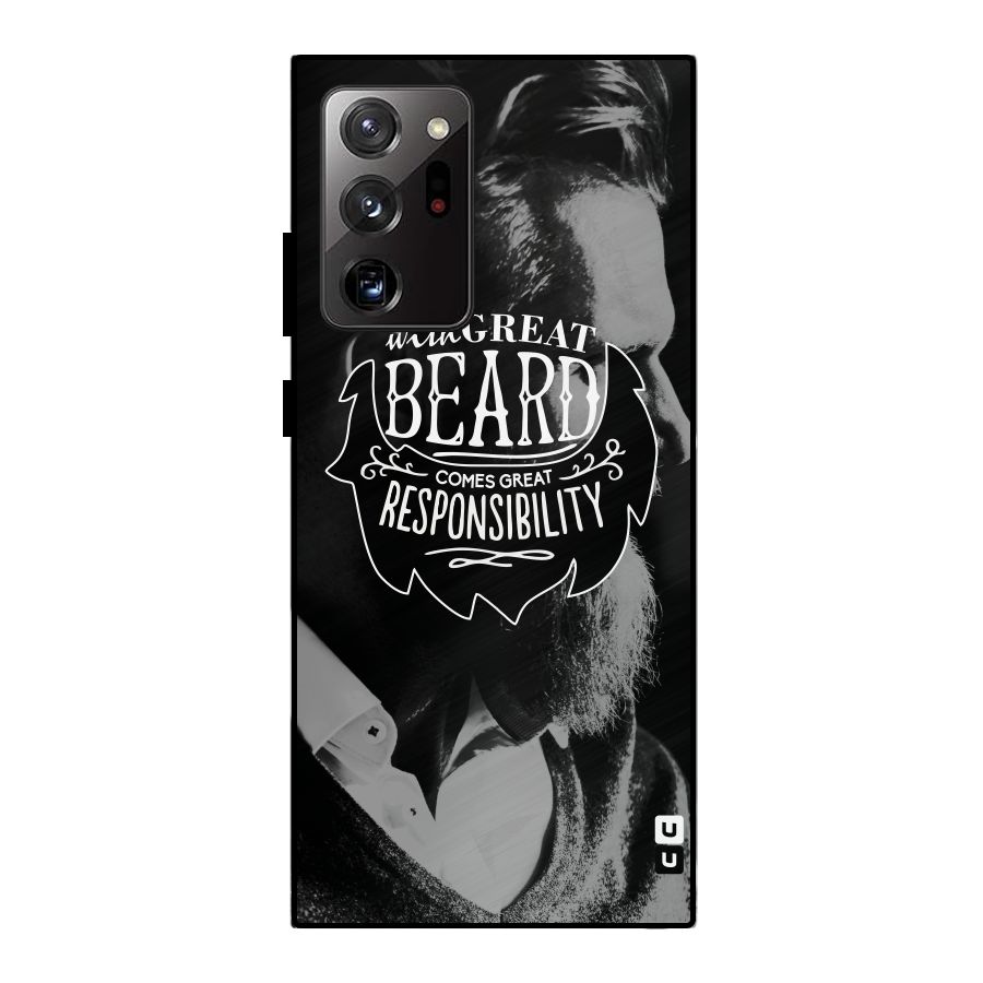 Beard Responsibility Quote Metal Back Case for Galaxy Note 20 Ultra