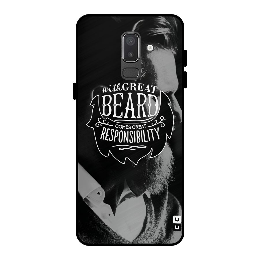 Beard Responsibility Quote Metal Back Case for Galaxy On8 (2018)