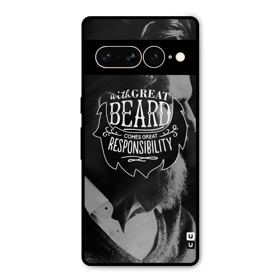 Beard Responsibility Quote Metal Back Case for Google Pixel 7 Pro