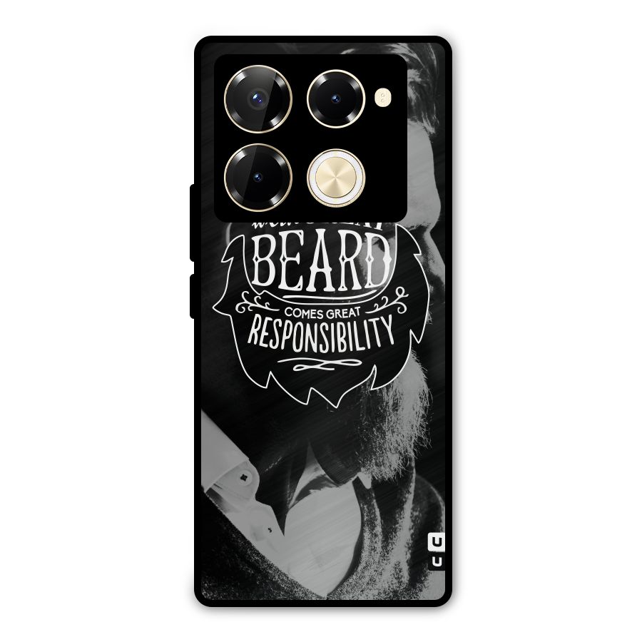 Beard Responsibility Quote Metal Back Case for Infinix Note 40 Pro Plus