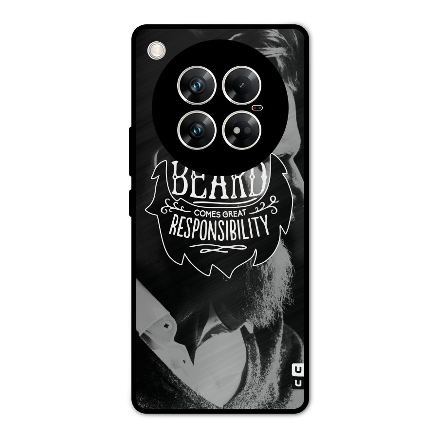 Beard Responsibility Quote Metal Back Case for Infinix Zero 40 5G