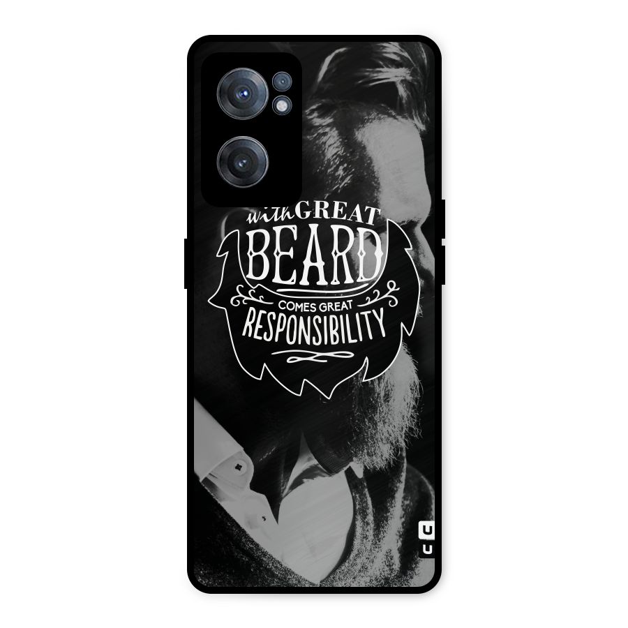 Beard Responsibility Quote Metal Back Case for OnePlus Nord CE 2 5G