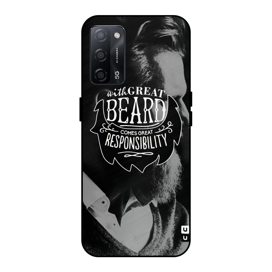 Beard Responsibility Quote Metal Back Case for Oppo A53s 5G