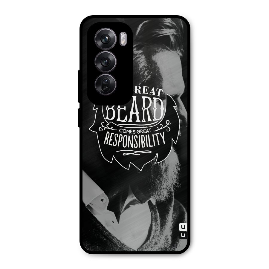 Beard Responsibility Quote Metal Back Case for Oppo Reno12 Pro