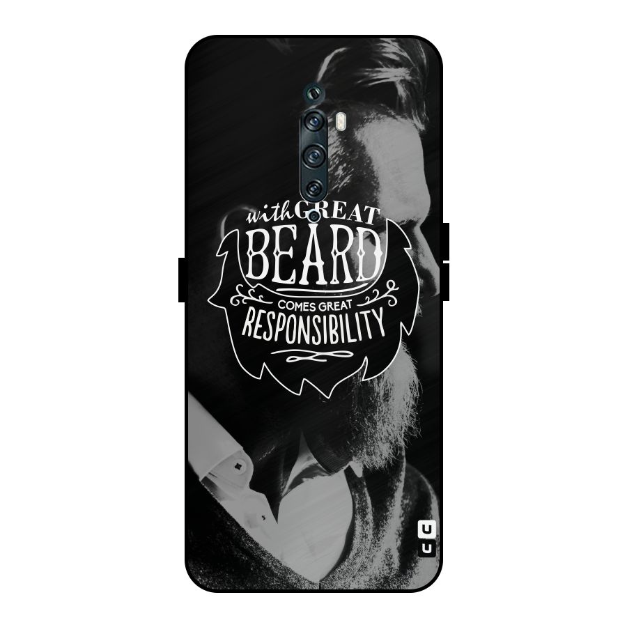 Beard Responsibility Quote Metal Back Case for Oppo Reno2 Z