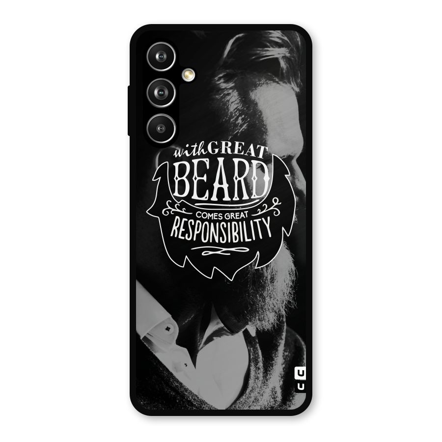 Beard Responsibility Quote Metal Back Case for Samsung Galaxy M54