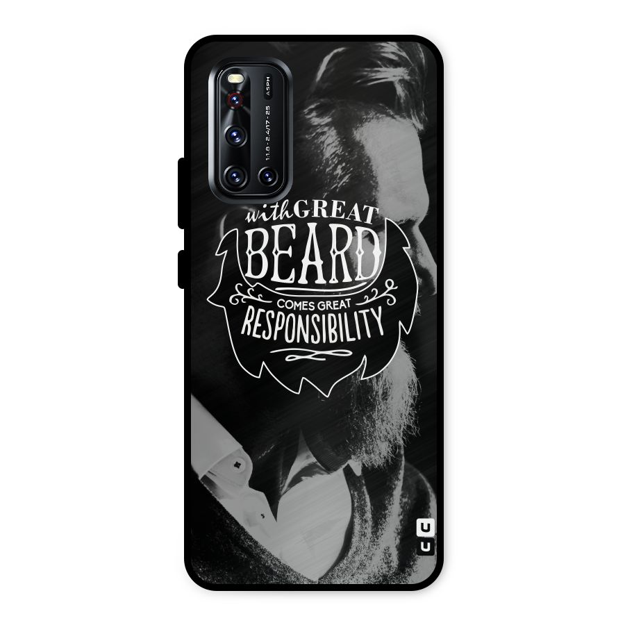 Beard Responsibility Quote Metal Back Case for Vivo V19