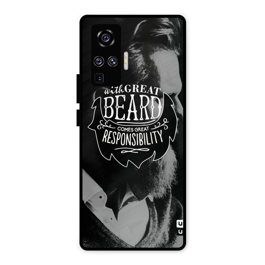 Beard Responsibility Quote Metal Back Case for Vivo X50 Pro