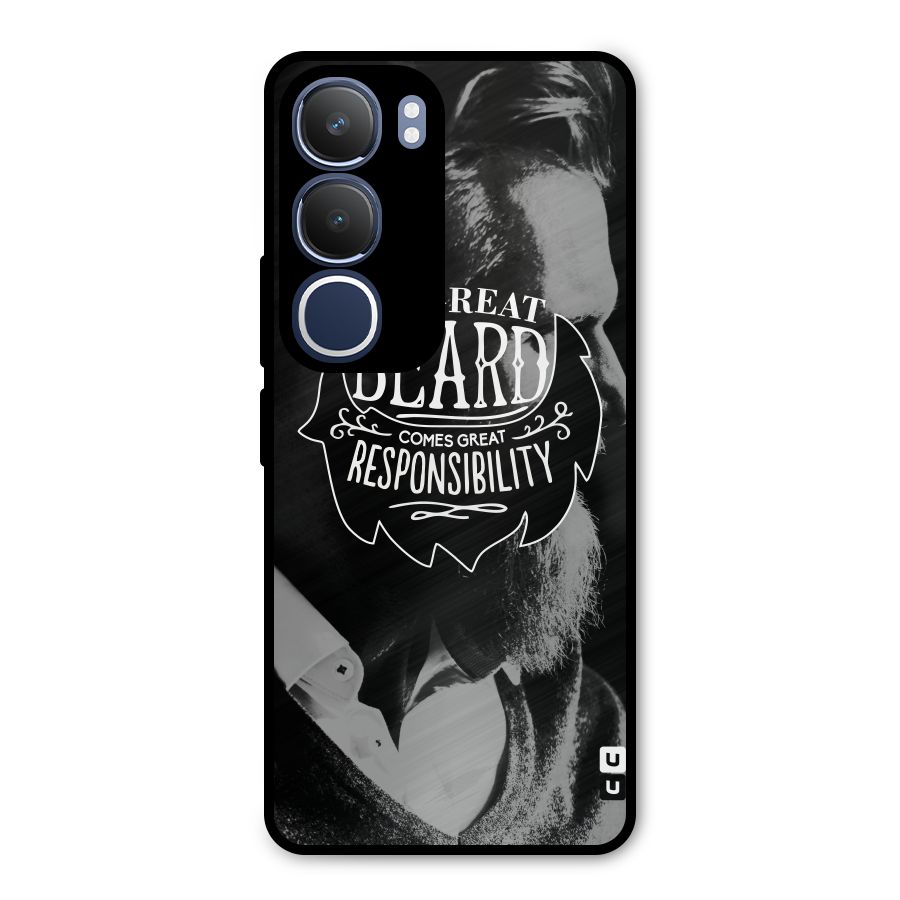 Beard Responsibility Quote Metal Back Case for Vivo Y29
