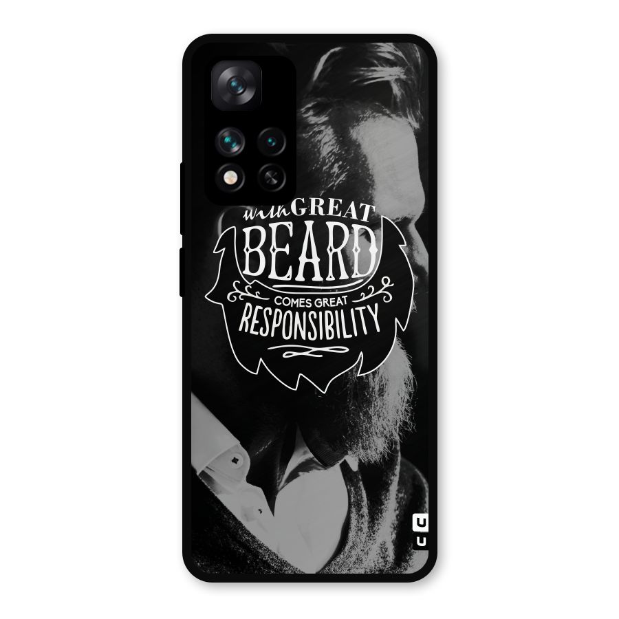 Beard Responsibility Quote Metal Back Case for Xiaomi 11i 5G