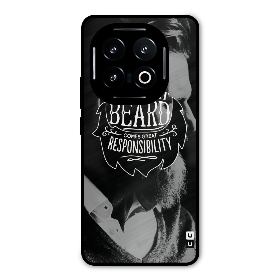 Beard Responsibility Quote Metal Back Case for iQOO 13
