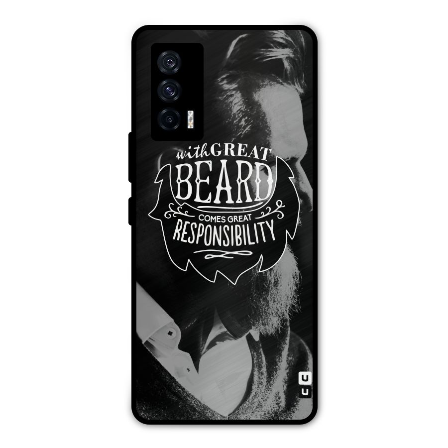 Beard Responsibility Quote Metal Back Case for iQOO 7 5G