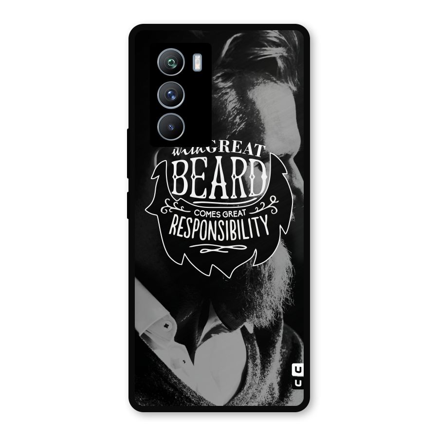 Beard Responsibility Quote Metal Back Case for iQOO 9 SE